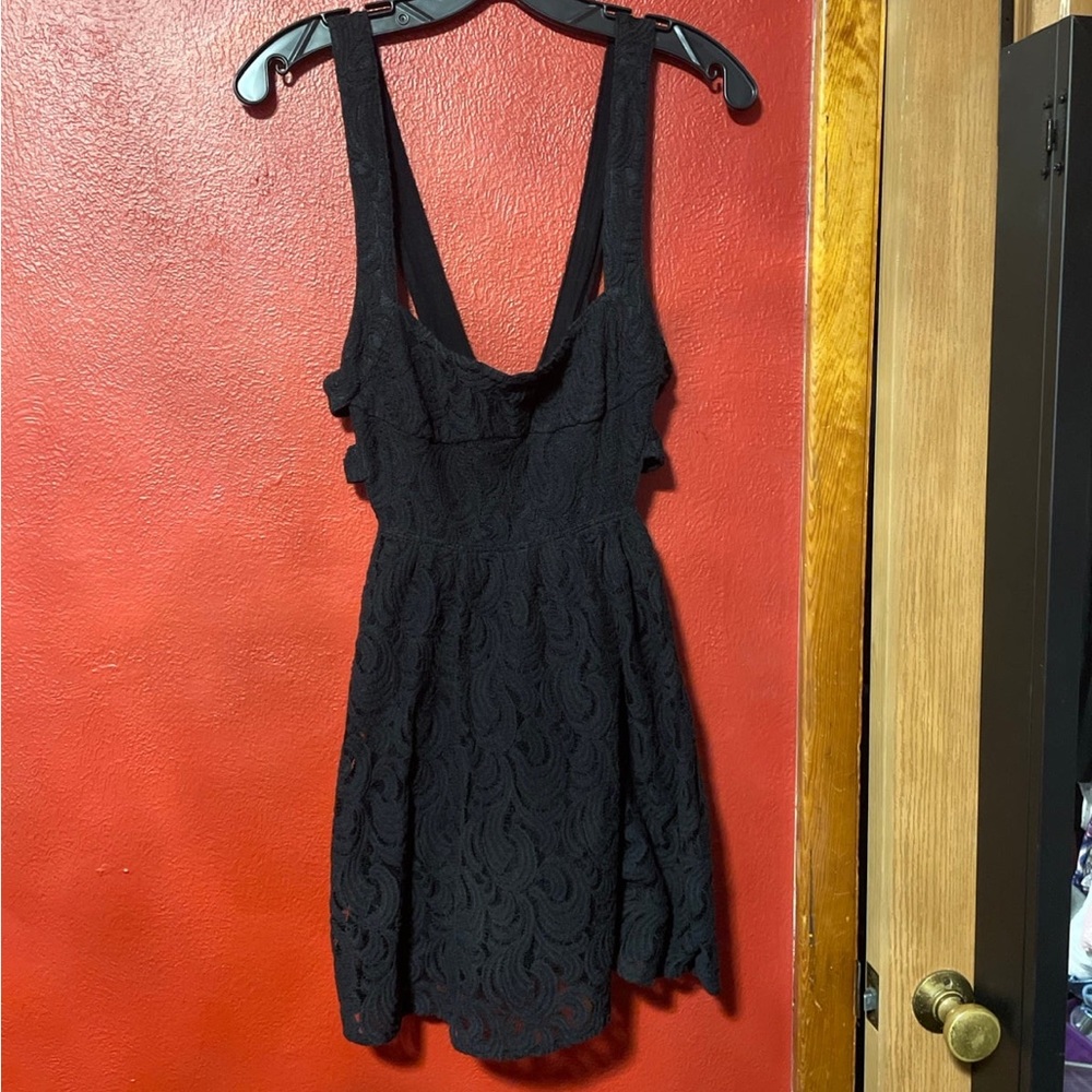 Free People Black Lace Dress